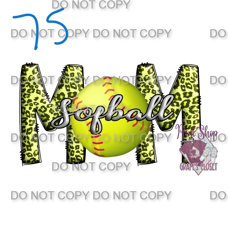 Softball Designs DTF Transfer – Hot Peel for Durable Apparel