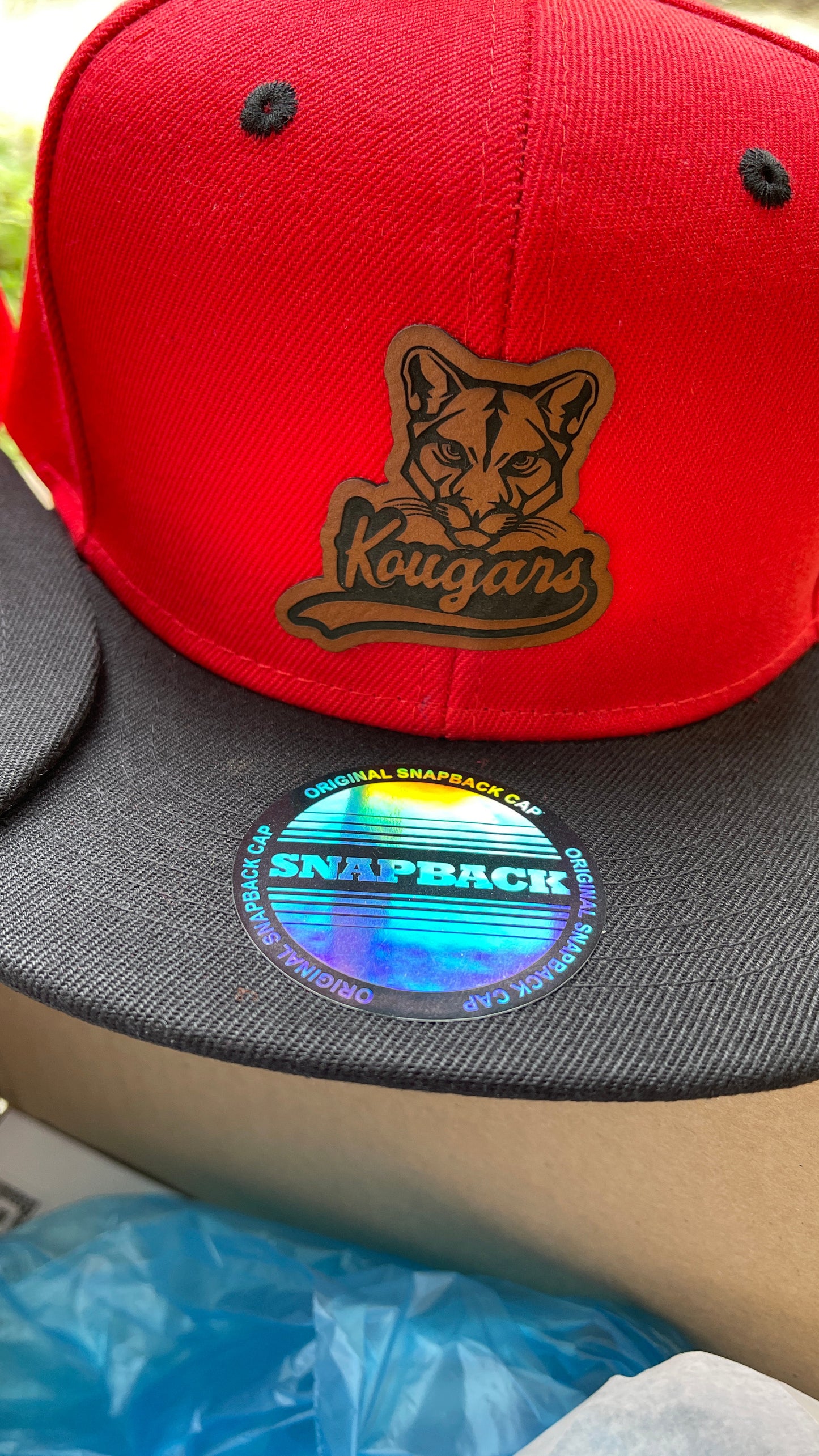 Custom Snap Backs with Leather Patch