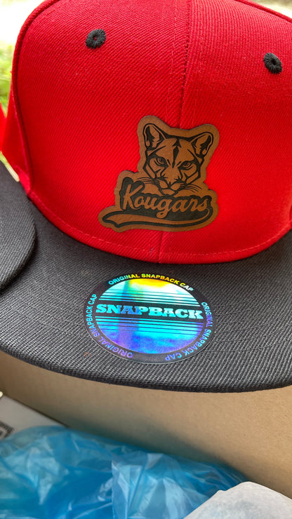 Custom Snap Backs with Leather Patch