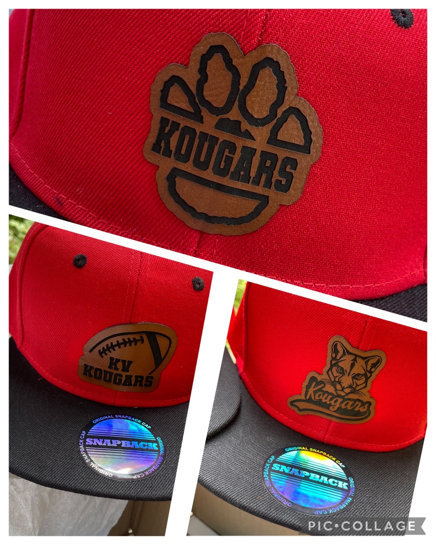 Custom Snap Backs with Leather Patch