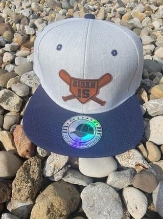 Custom Snap Backs with Leather Patch