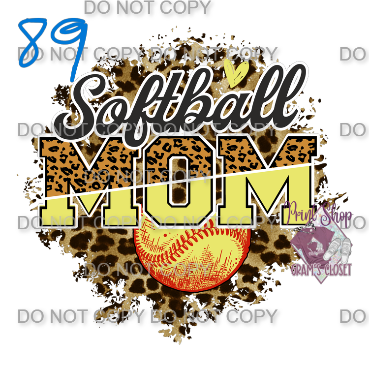 Softball Designs DTF Transfer – Hot Peel for Durable Apparel