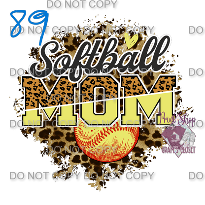 Softball Designs DTF Transfer – Hot Peel for Durable Apparel