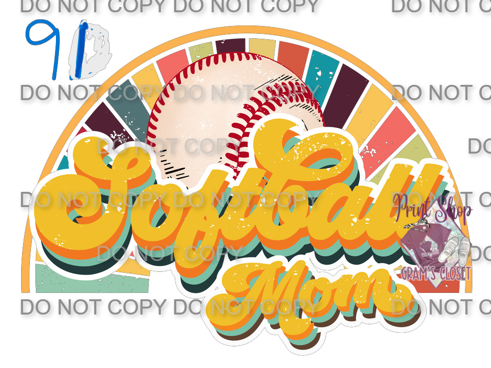 Softball Designs DTF Transfer – Hot Peel for Durable Apparel