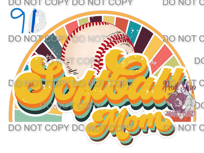 Softball Designs DTF Transfer – Hot Peel for Durable Apparel